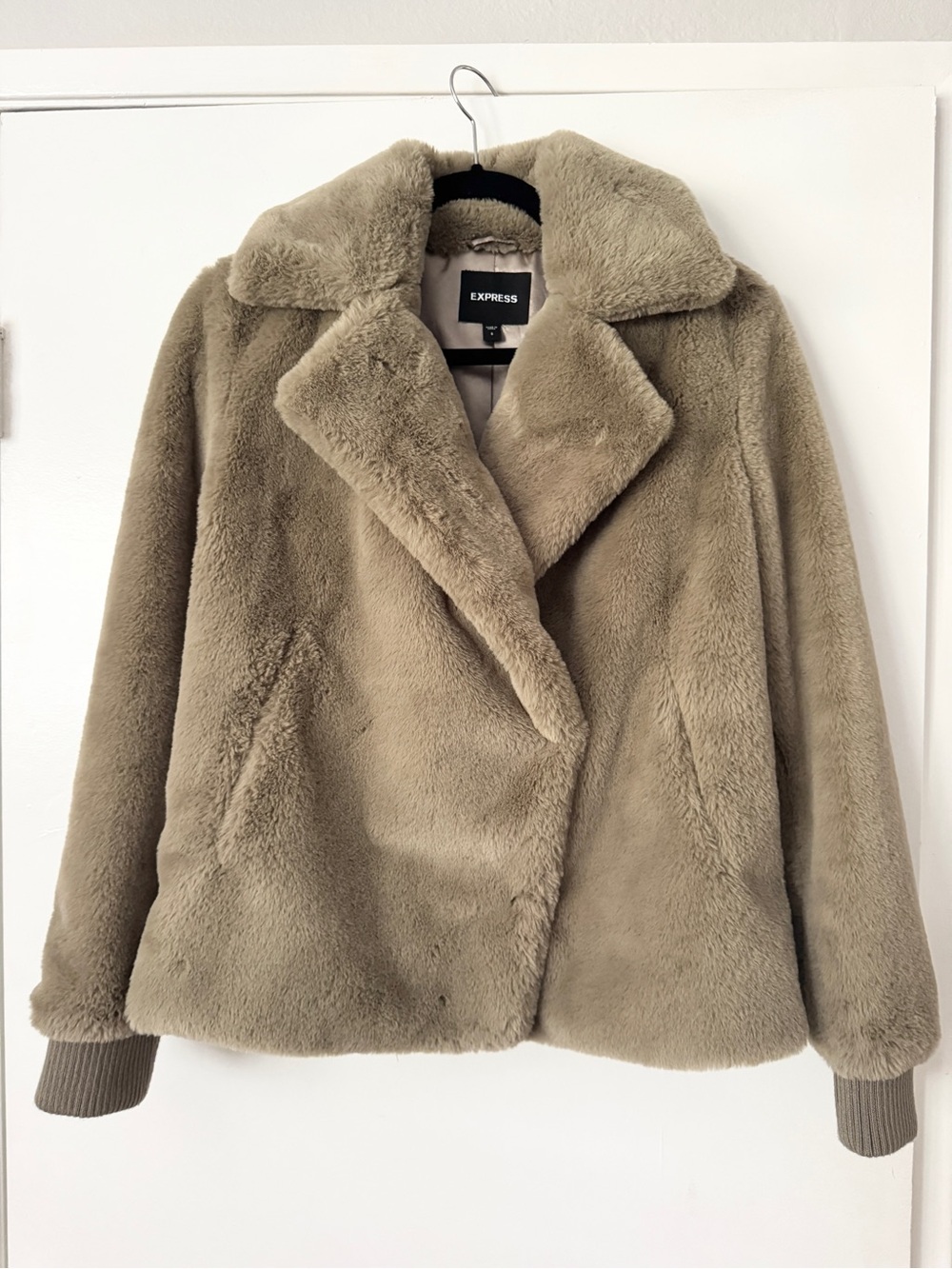 Express Faux Fur Oversized Blazer Jacket